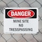 Signmission Mine Site No Trespassing Danger Sign, Plastic, 10in W x 7in L, 2PK OS-2PACK-DS-P-710-L-1889 - alternate 6